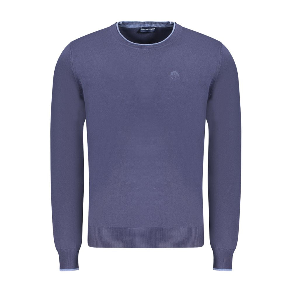 Blauer Baumwollpullover für Herren