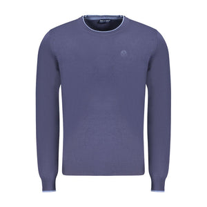 Blauer Baumwollpullover für Herren