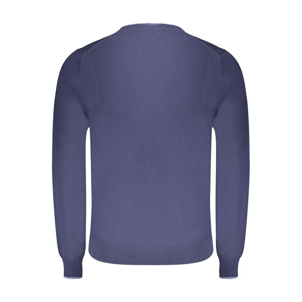 Blauer Baumwollpullover für Herren