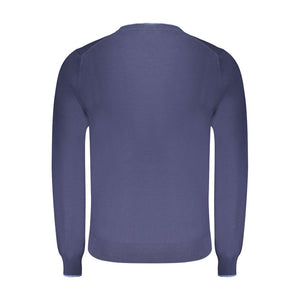 Blauer Baumwollpullover für Herren