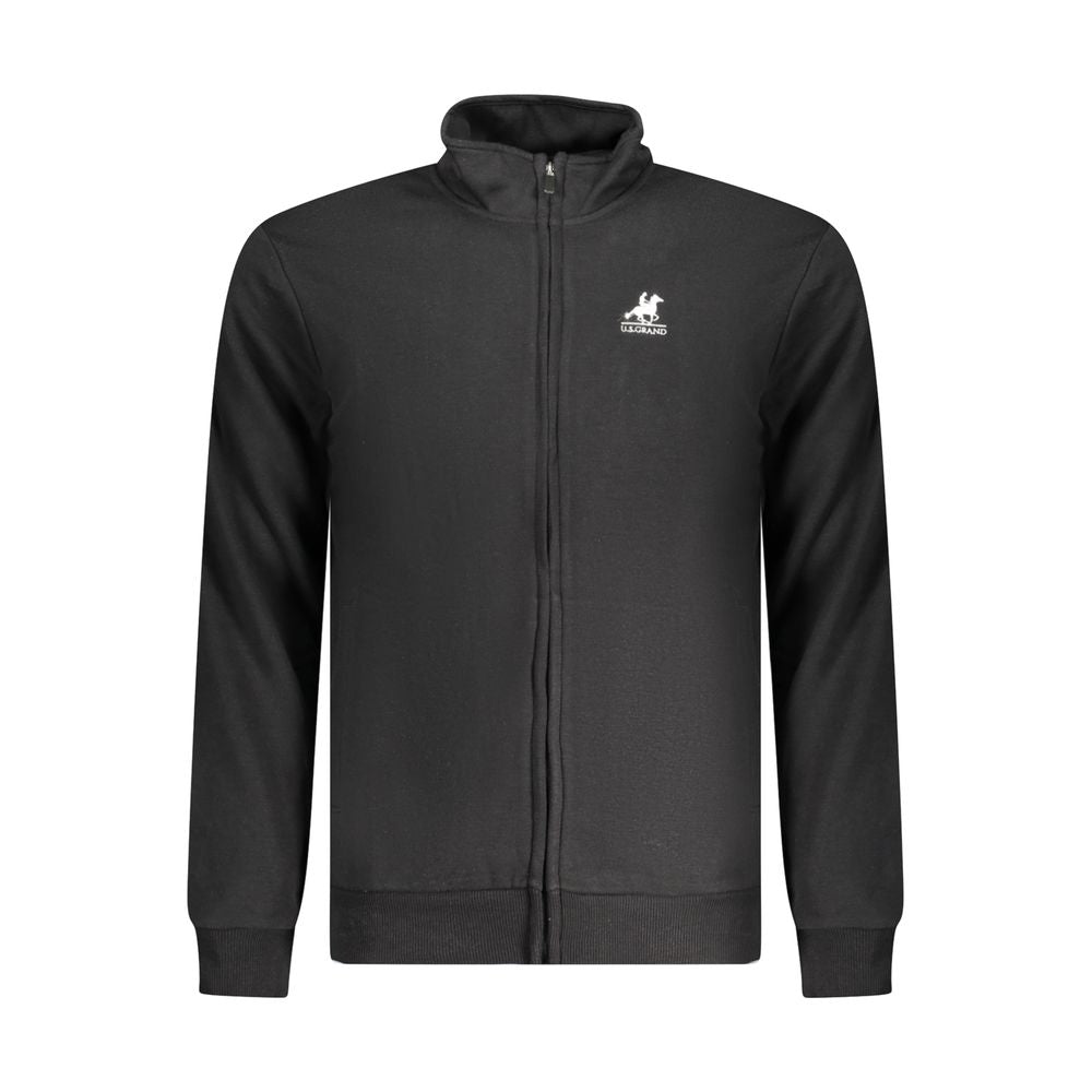 Schwarzer Baumwollpullover