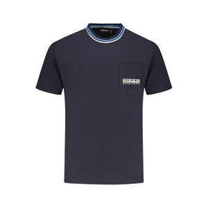 Blaues Baumwoll-T-Shirt