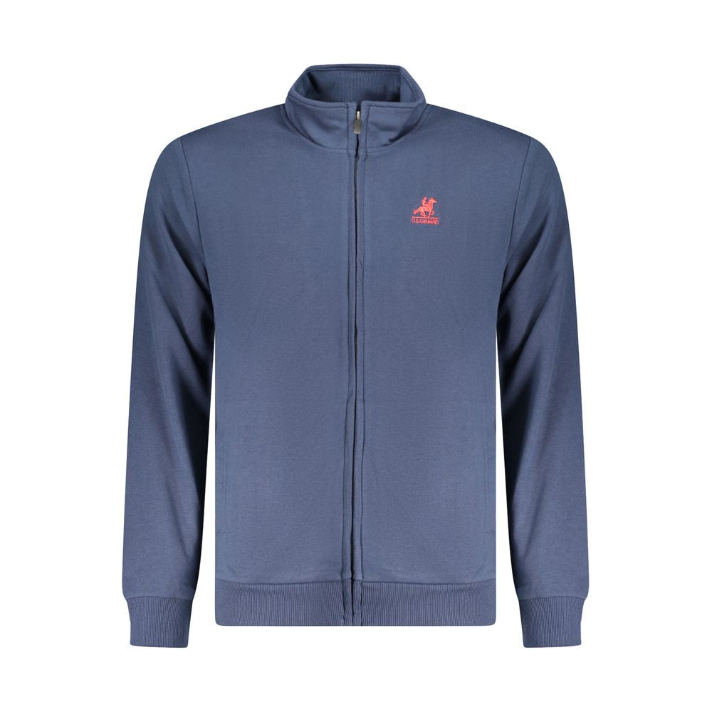 Blauer Baumwollpullover