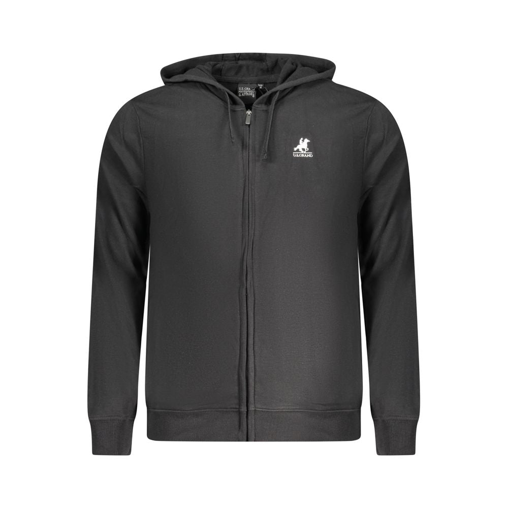 Schwarzer Baumwollpullover