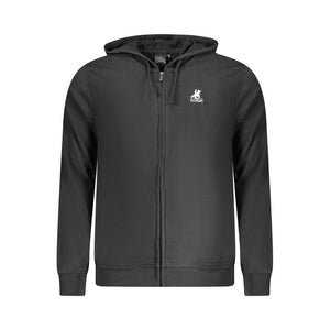 Schwarzer Baumwollpullover