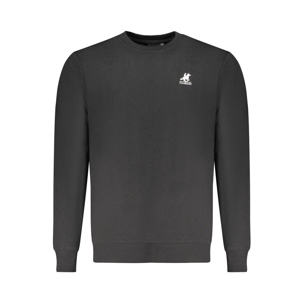 Schwarzer Baumwollpullover