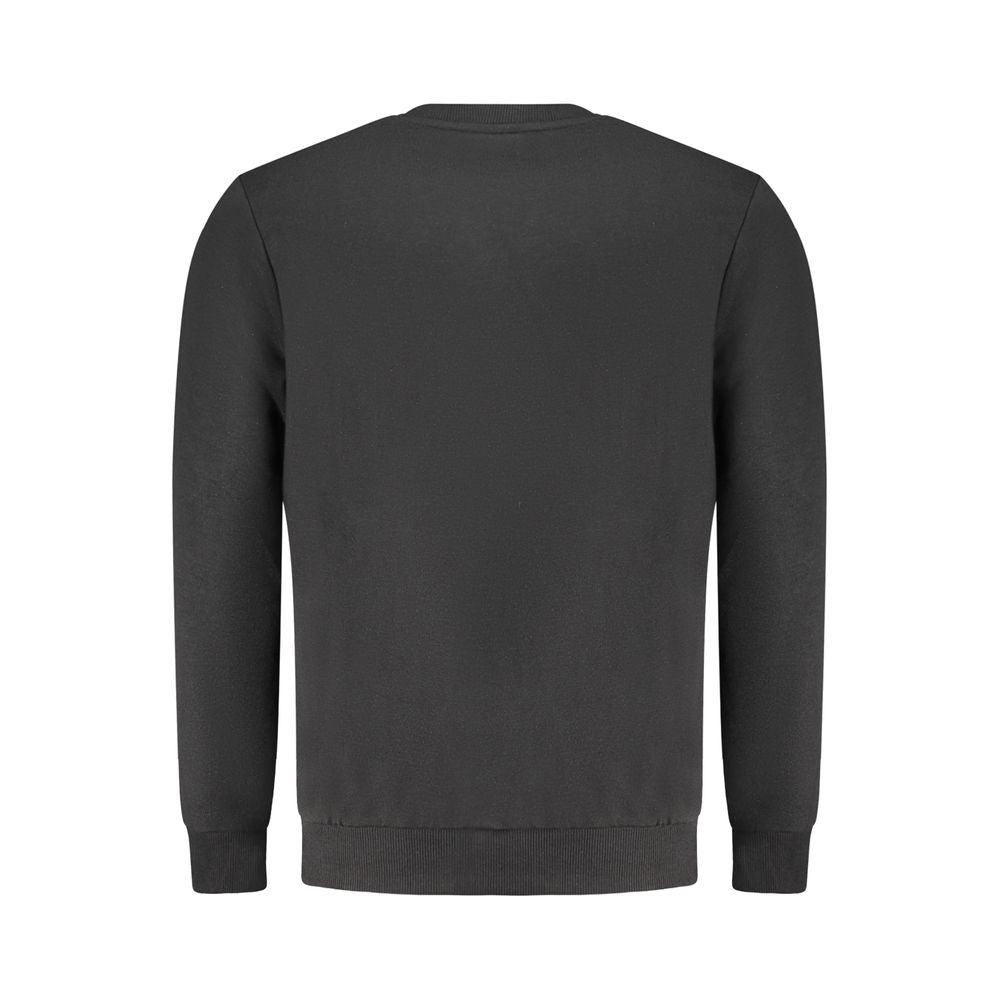 Schwarzer Baumwollpullover