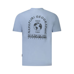 Hellblaues Herren-T-Shirt aus Baumwolle