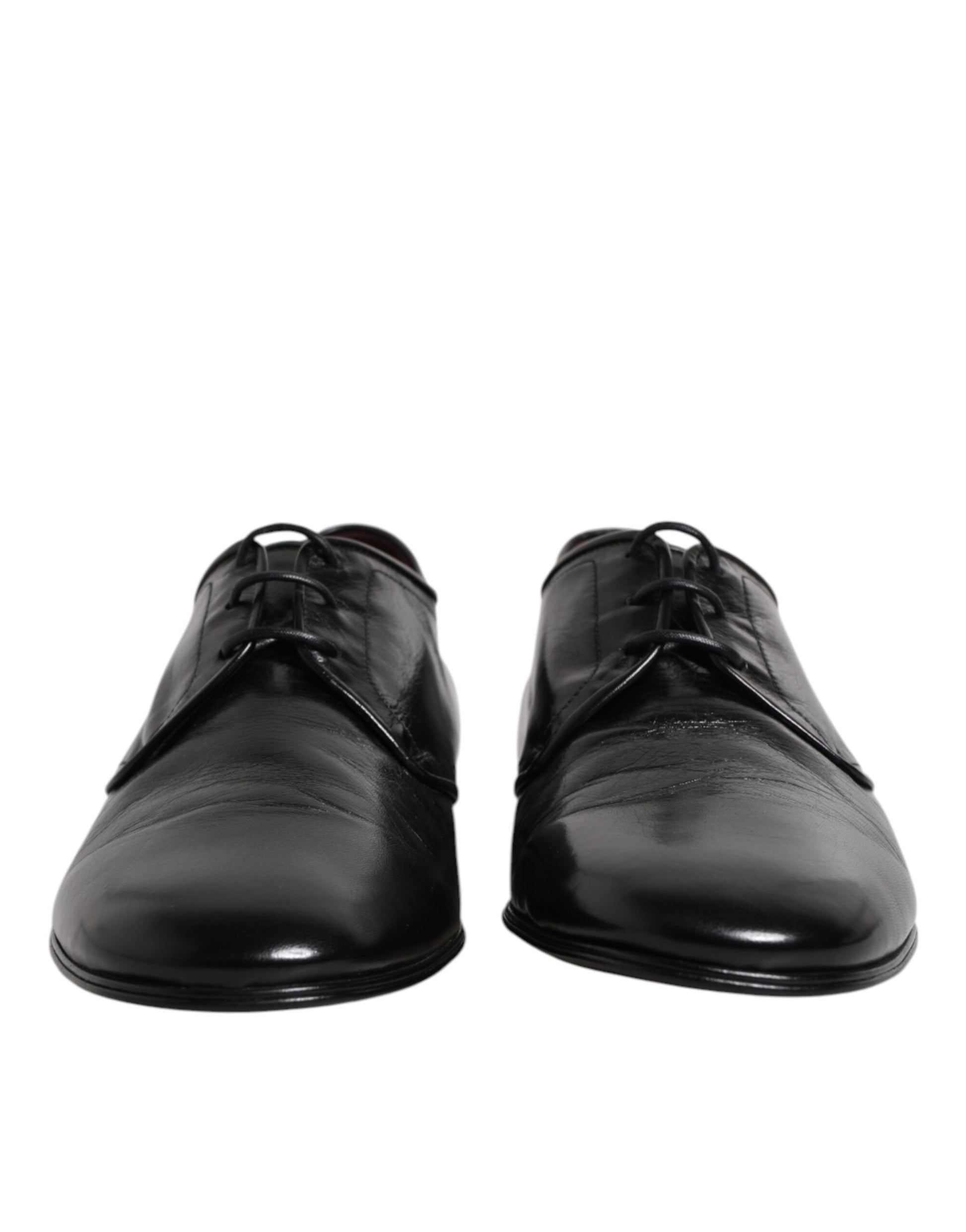 Schwarze Derby-Schnürschuhe aus Leder