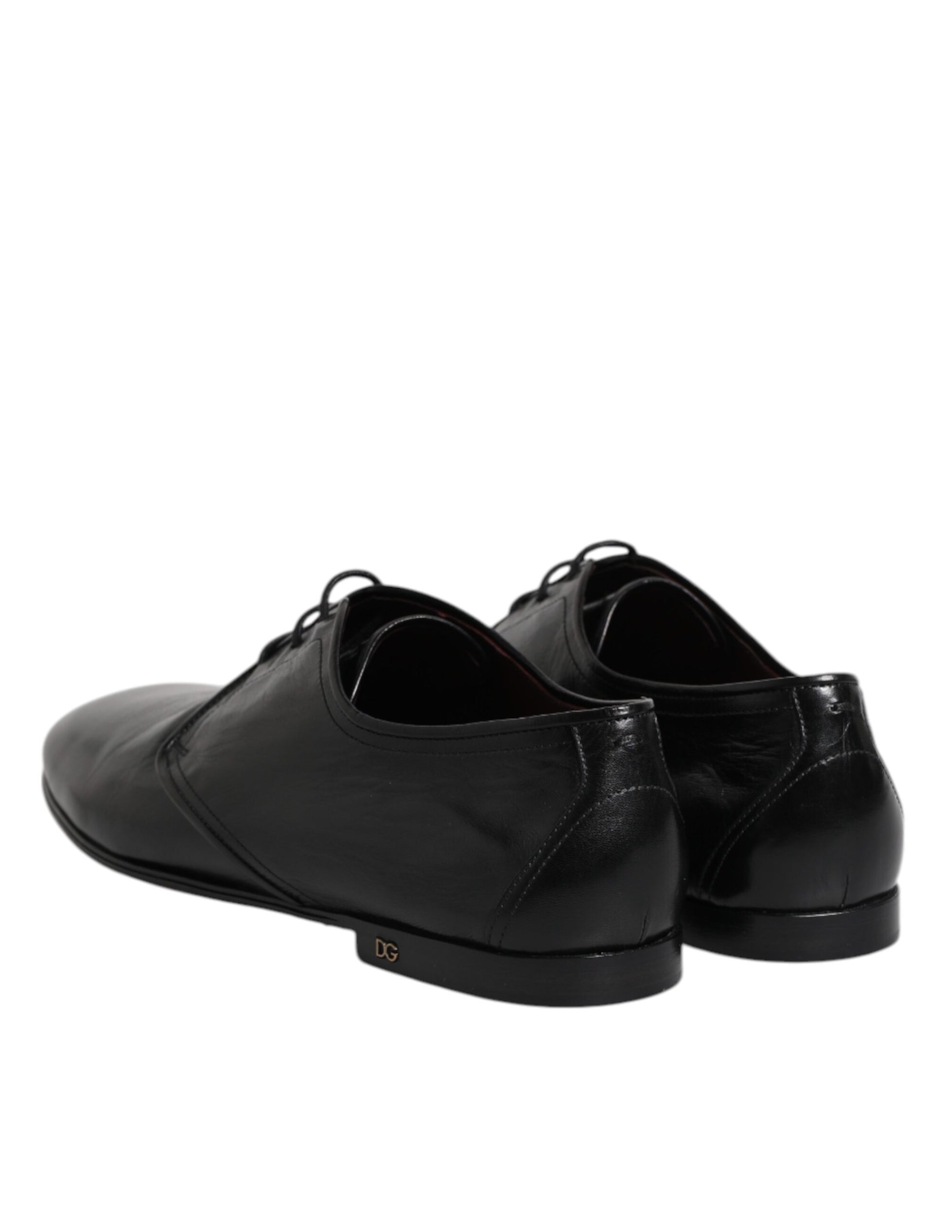 Schwarze Derby-Schnürschuhe aus Leder