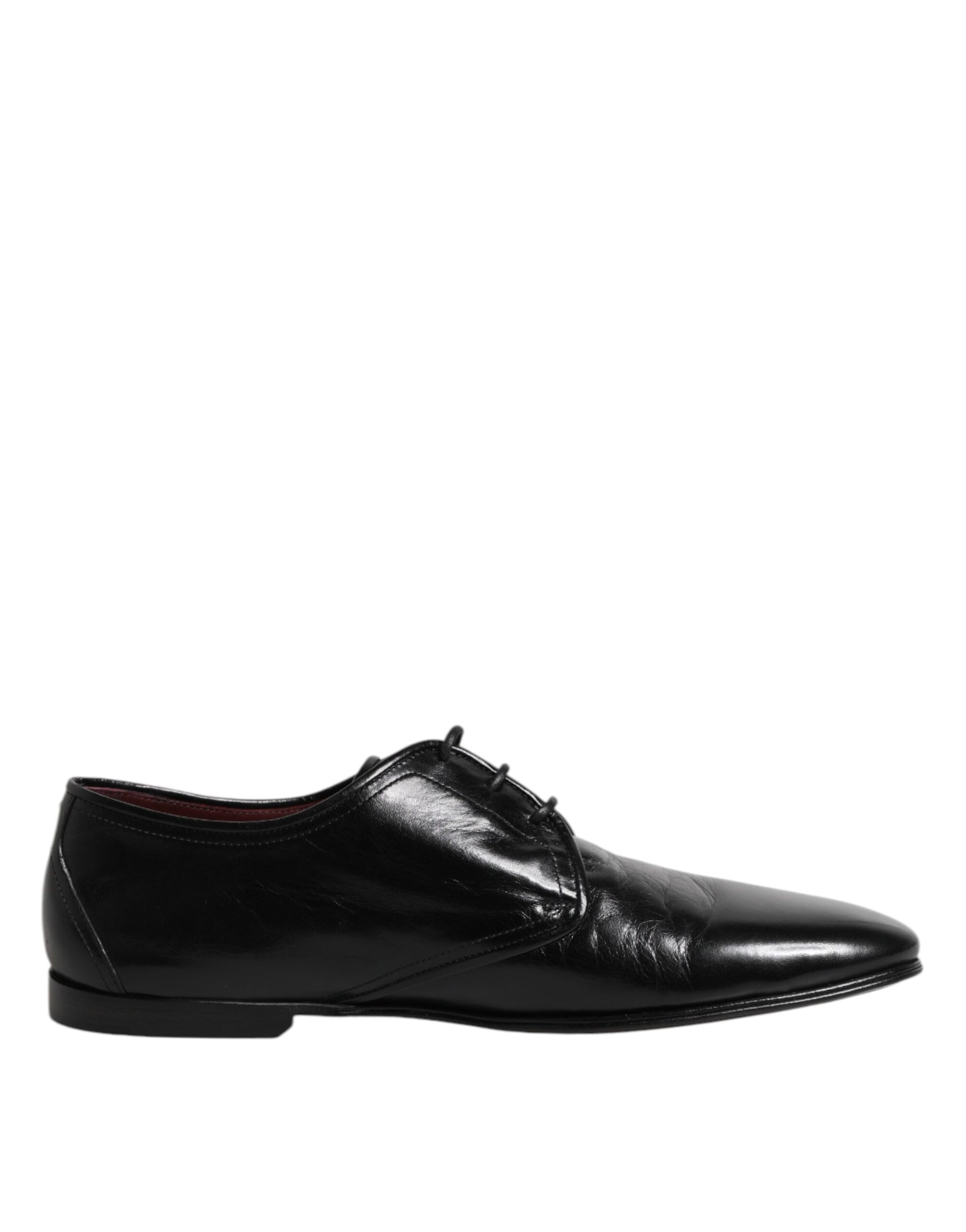 Schwarze Derby-Schnürschuhe aus Leder