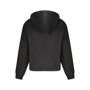 Schwarzer Damen-Hoodie aus Baumwolle