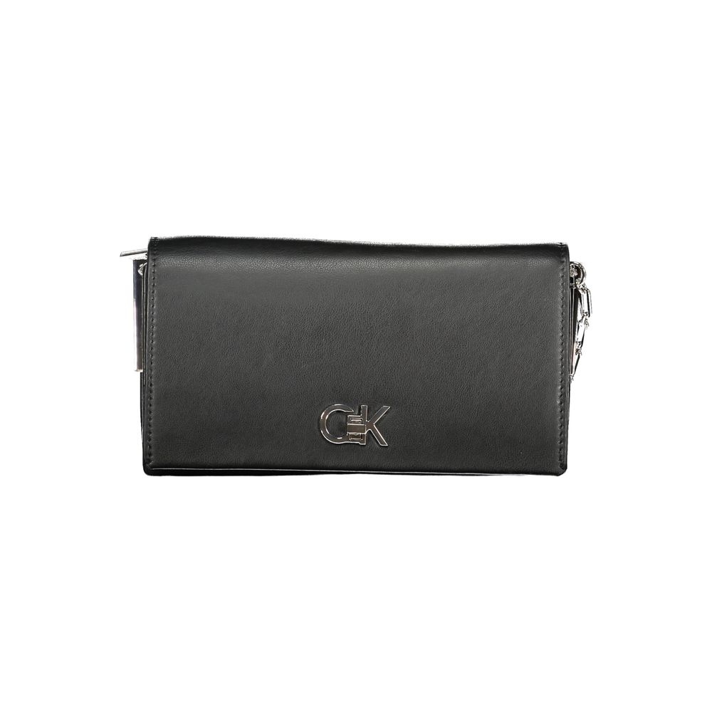 Schwarze Polyester-Handtasche
