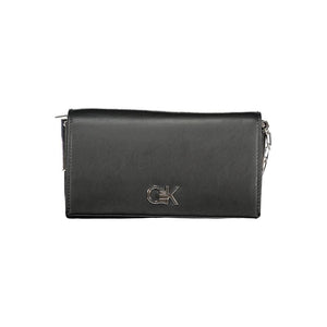 Schwarze Polyester-Handtasche