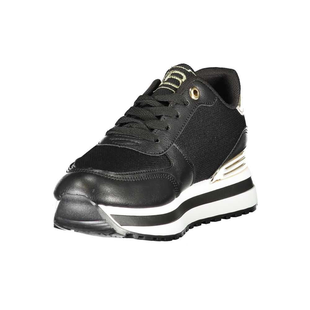 Schwarzer Polyester-Sneaker für Damen