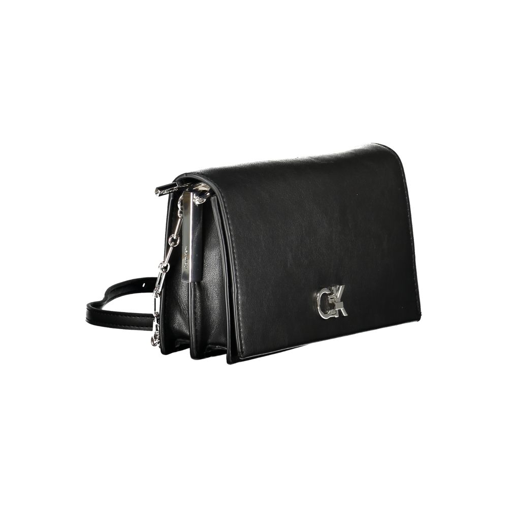 Schwarze Polyester-Handtasche