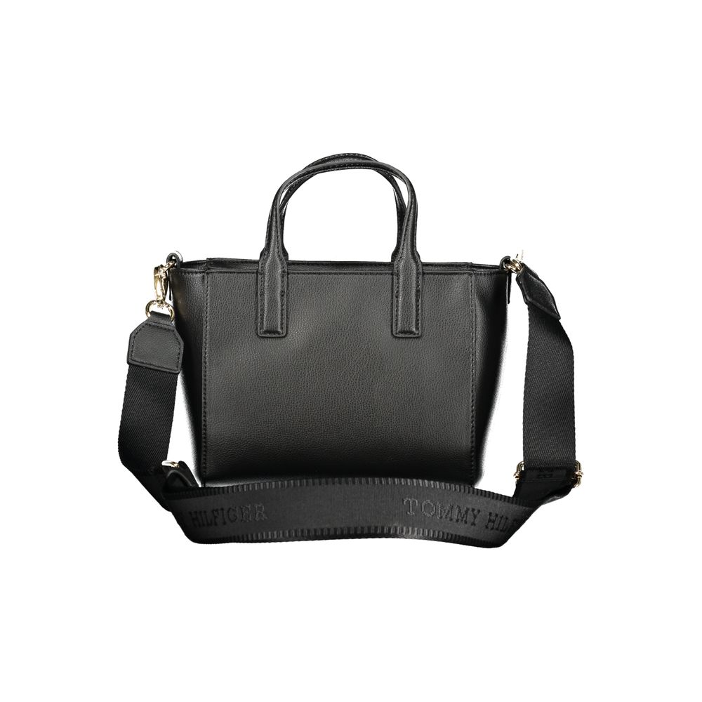 Schwarze Polyester Damen Handtasche