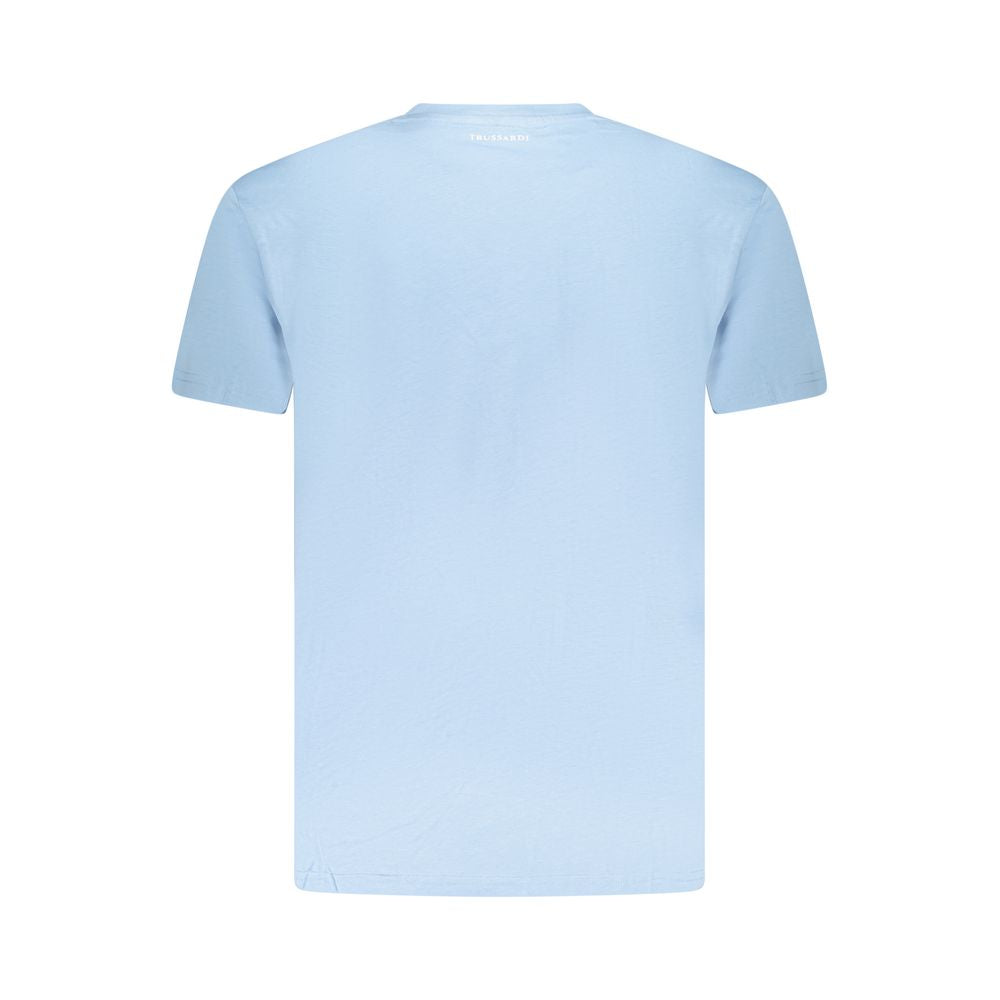 Hellblaues Herren-T-Shirt aus Baumwolle