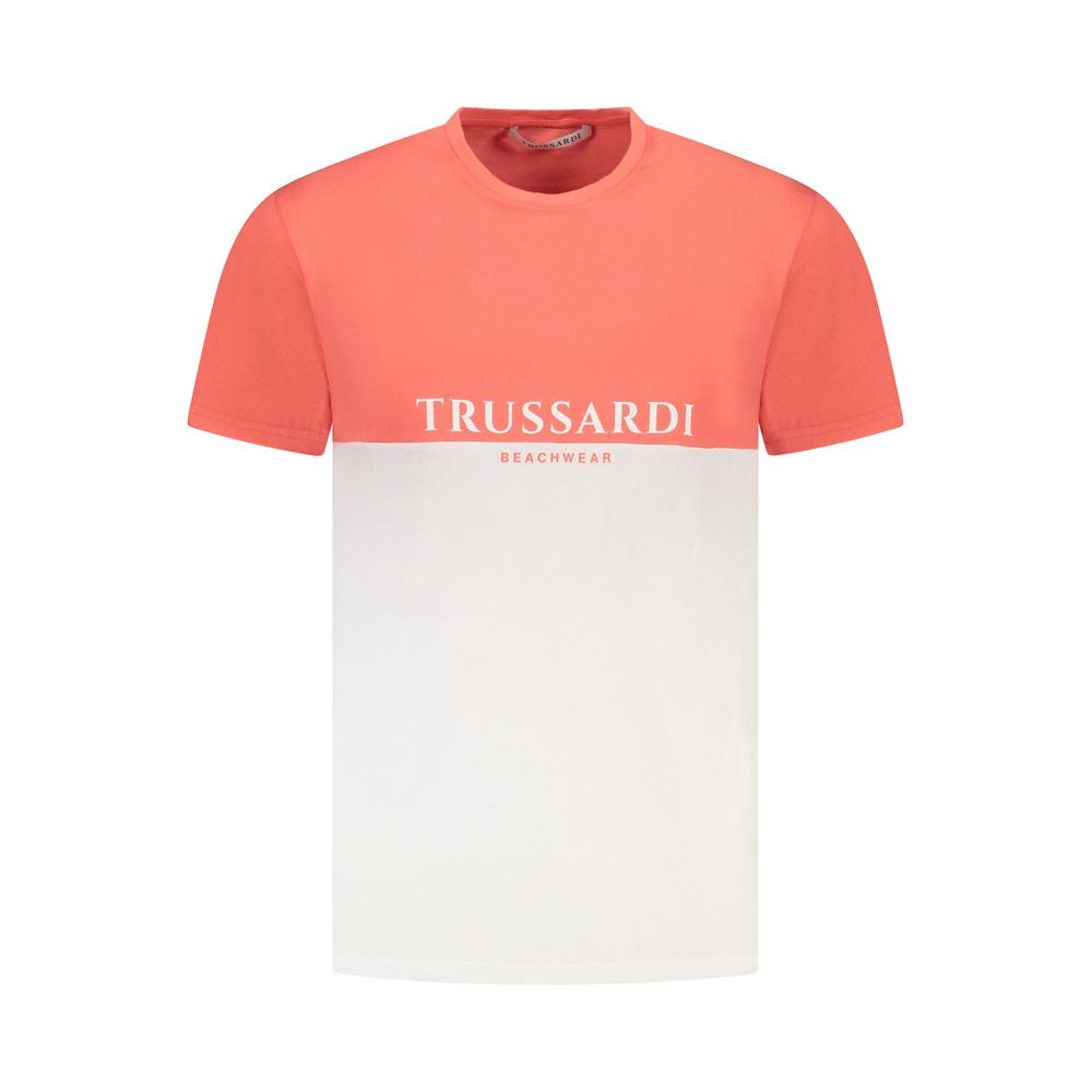 Rosa Baumwoll-T-Shirt für Herren