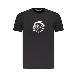 Black Cotton Men T-Shirt