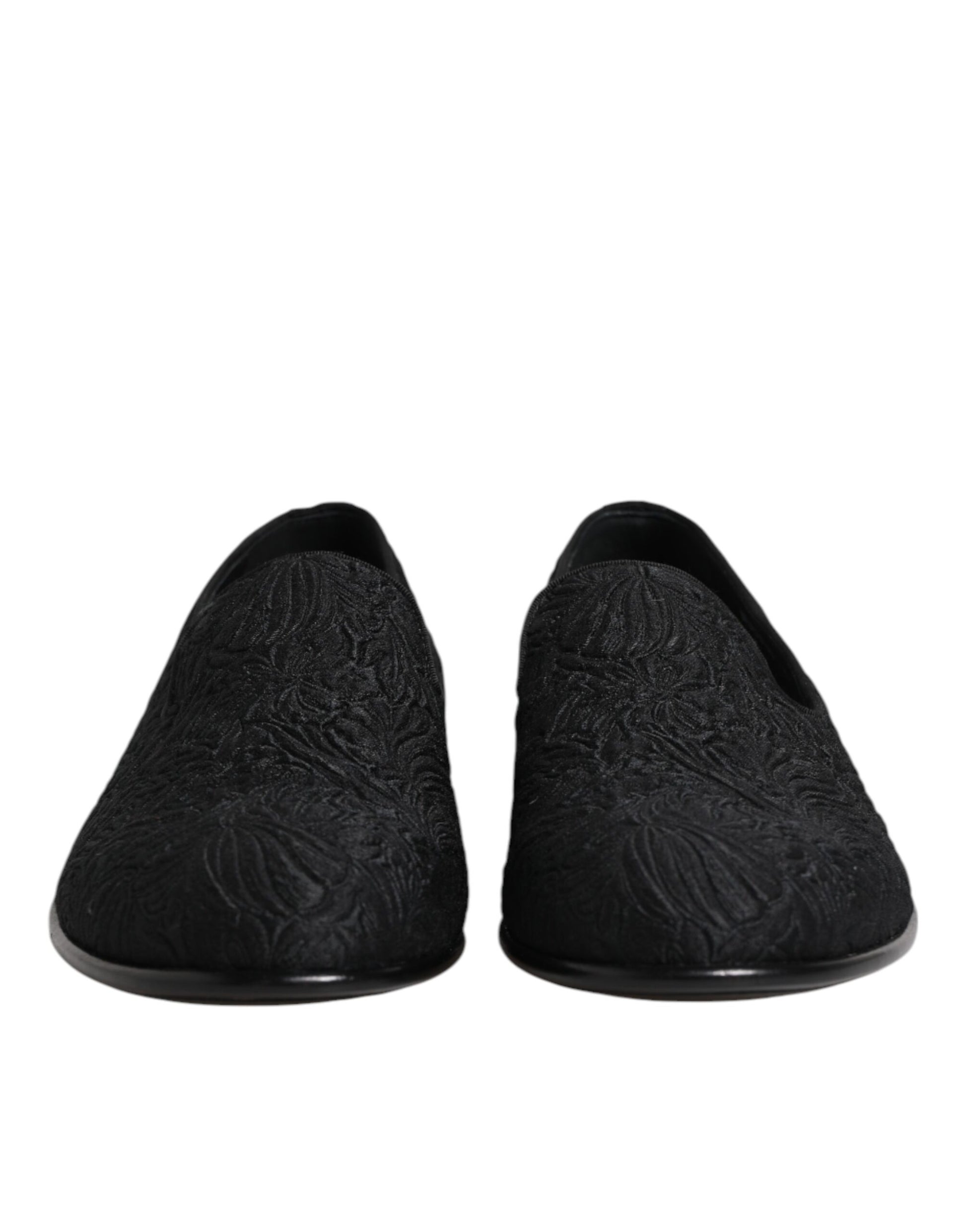 Schwarze Slipper aus Jacquard – Formelle Schuhe