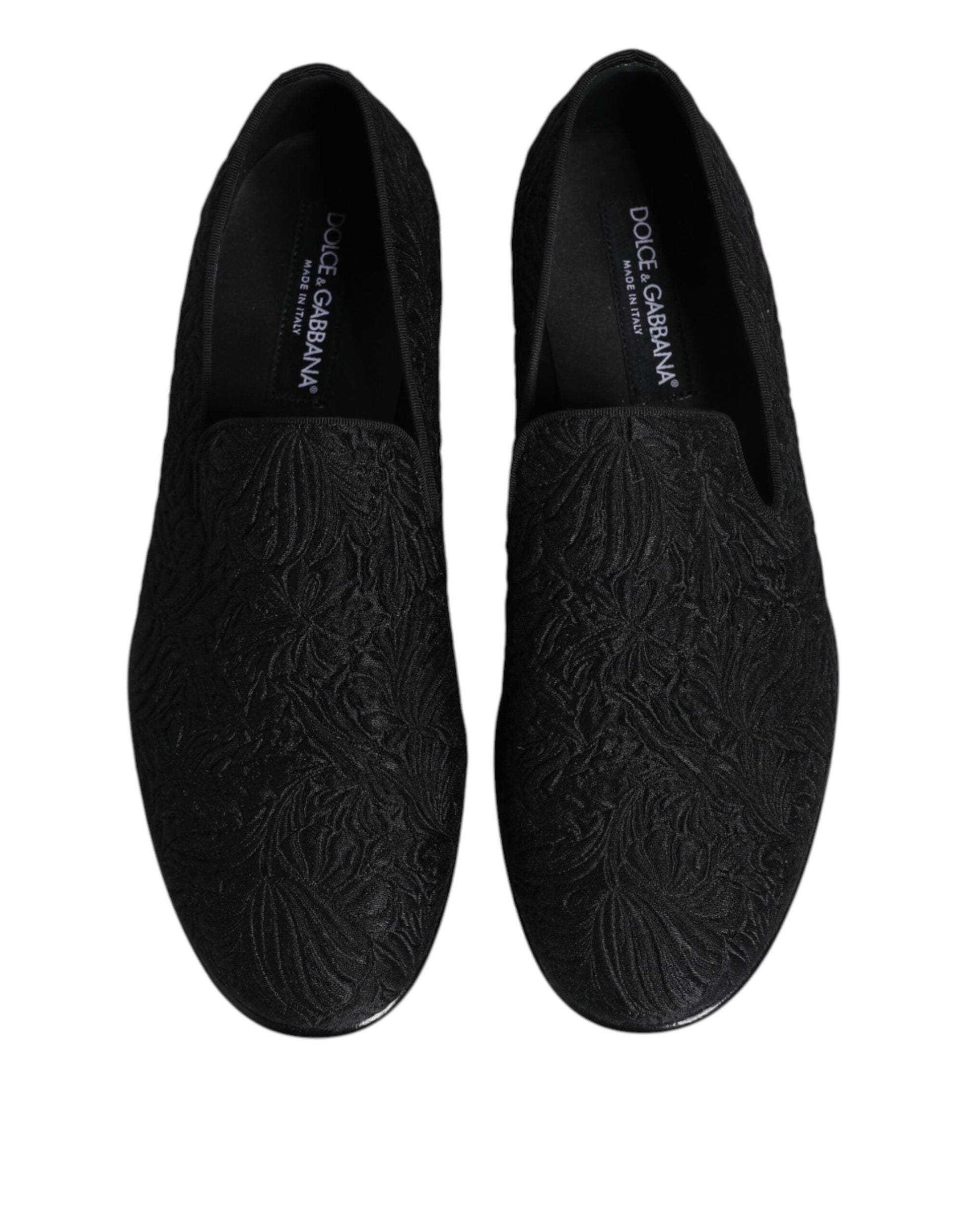Schwarze Slipper aus Jacquard – Formelle Schuhe