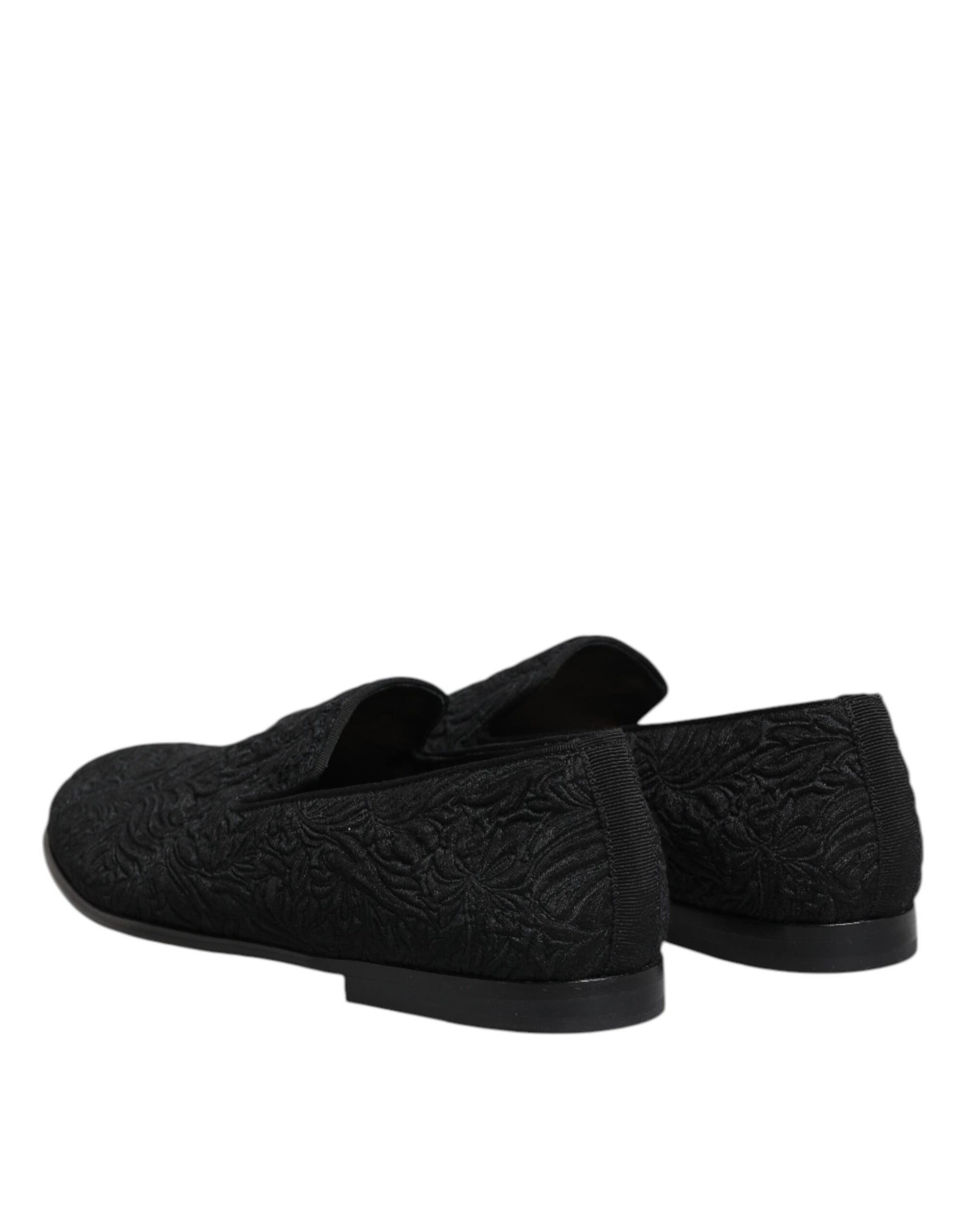 Schwarze Slipper aus Jacquard – Formelle Schuhe