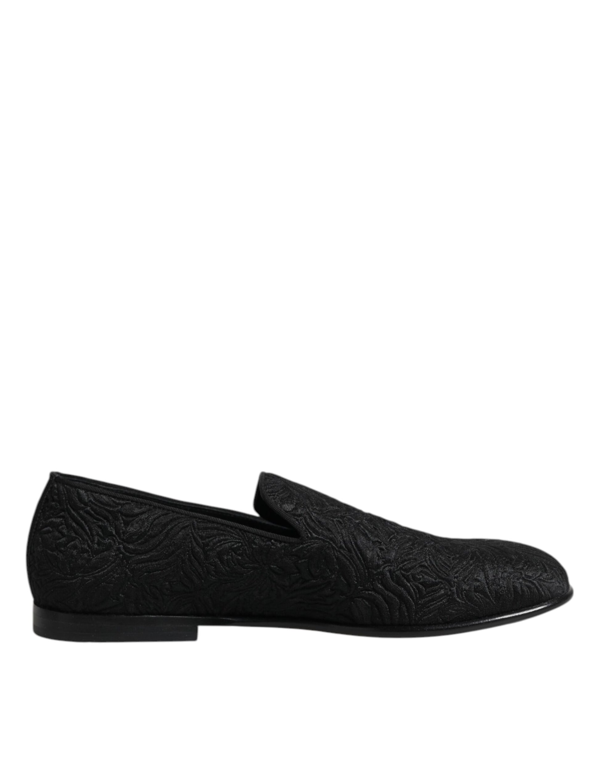 Schwarze Slipper aus Jacquard – Formelle Schuhe