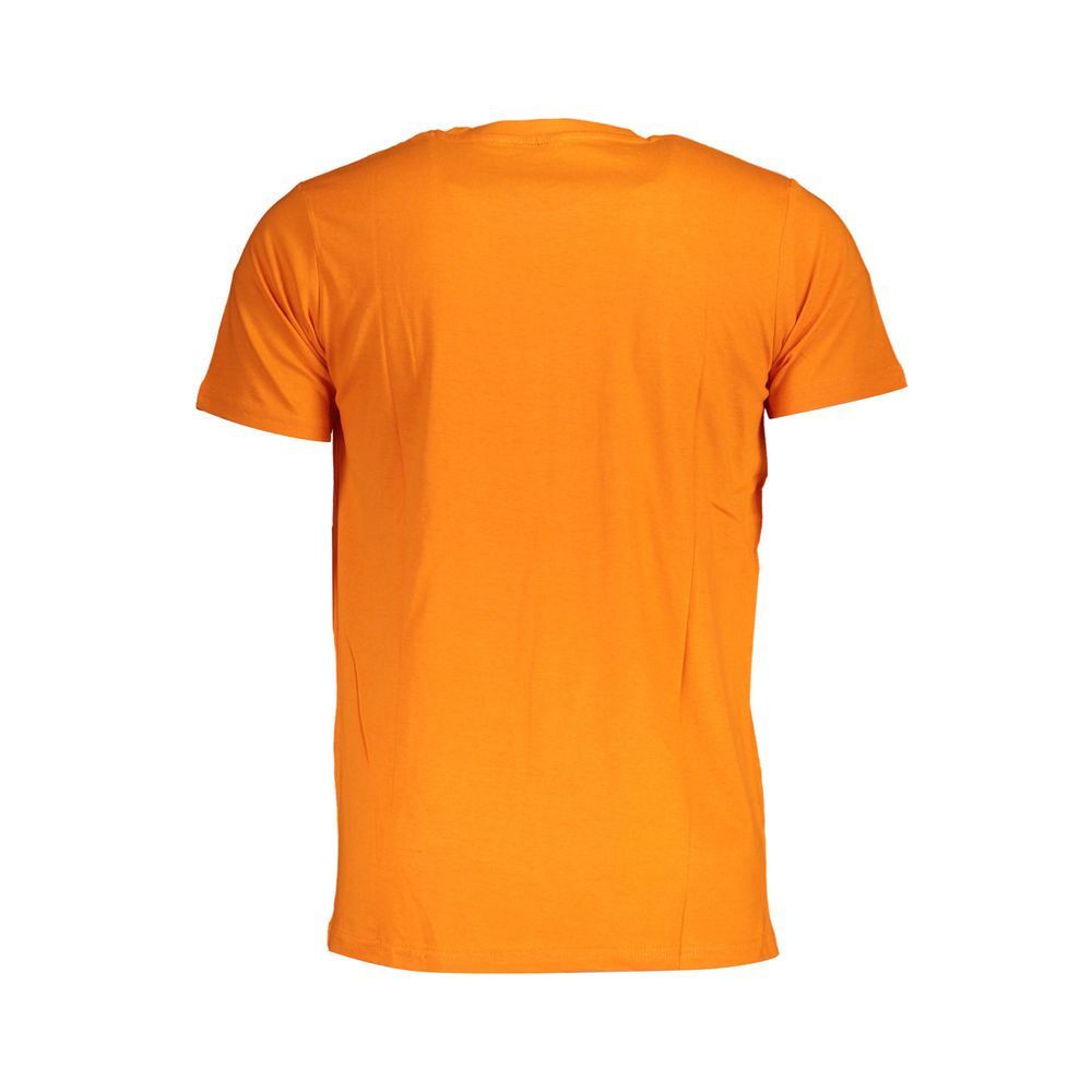 Orangefarbenes Herren-T-Shirt aus Baumwolle