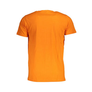 Orangefarbenes Herren-T-Shirt aus Baumwolle