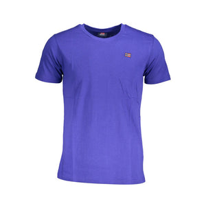 Blaues Herren-T-Shirt aus Baumwolle