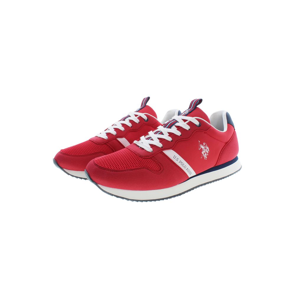 Roter Polyester Herren Sneaker