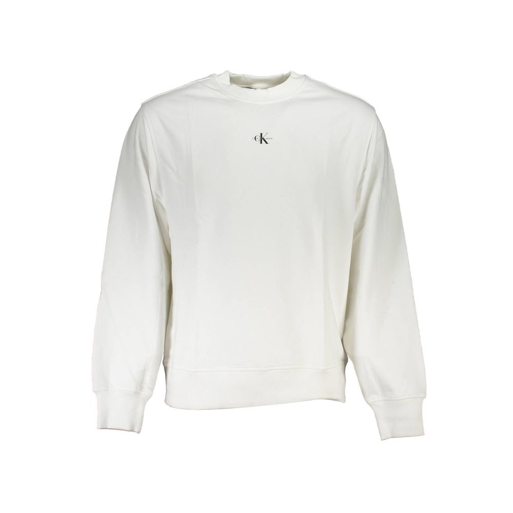 Weißer Baumwollpullover für Herren