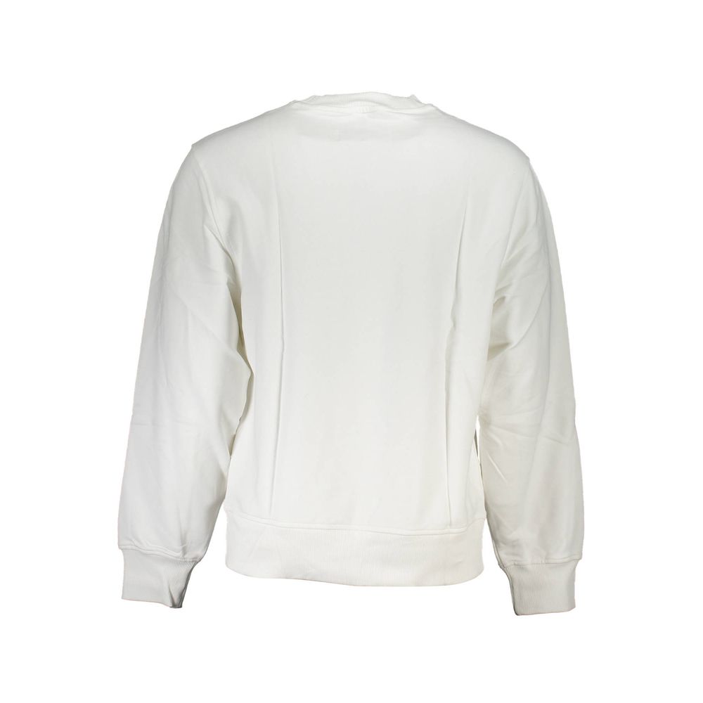 Weißer Baumwollpullover für Herren
