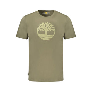 Grünes Herren-T-Shirt aus Baumwolle