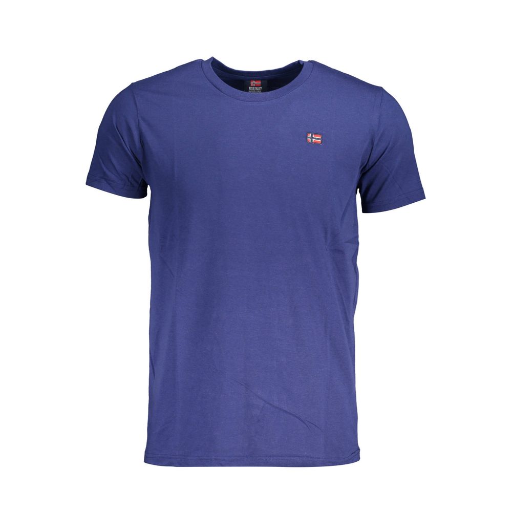 Blaues Herren-T-Shirt aus Baumwolle