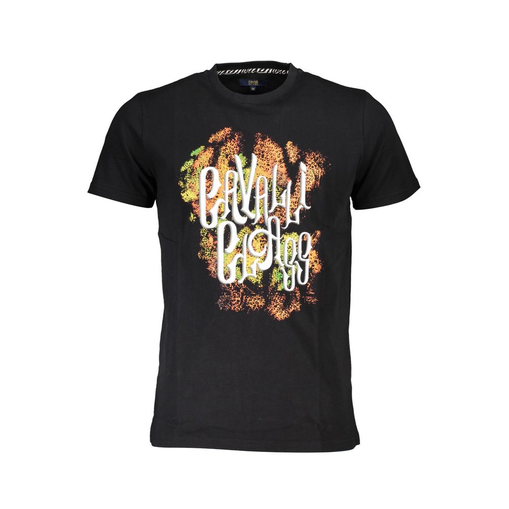 Schwarzes Herren-T-Shirt aus Baumwolle