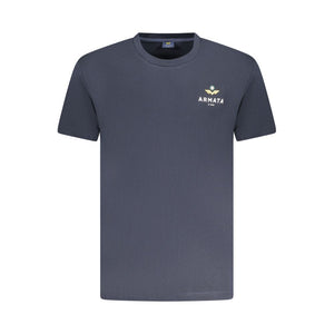 Blue Cotton Men T-Shirt