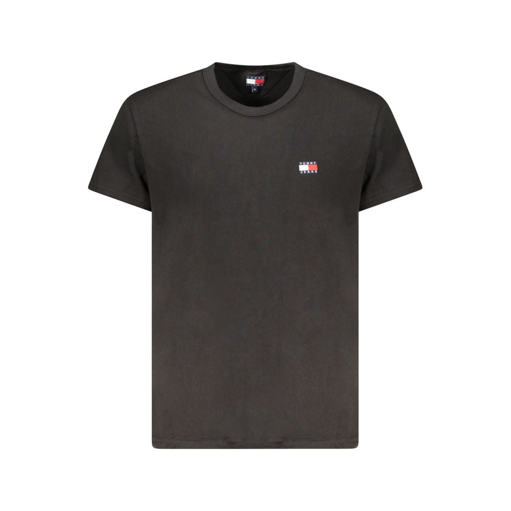 Schwarzes Herren-T-Shirt aus Baumwolle
