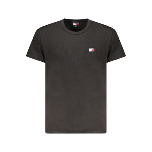 Schwarzes Herren-T-Shirt aus Baumwolle