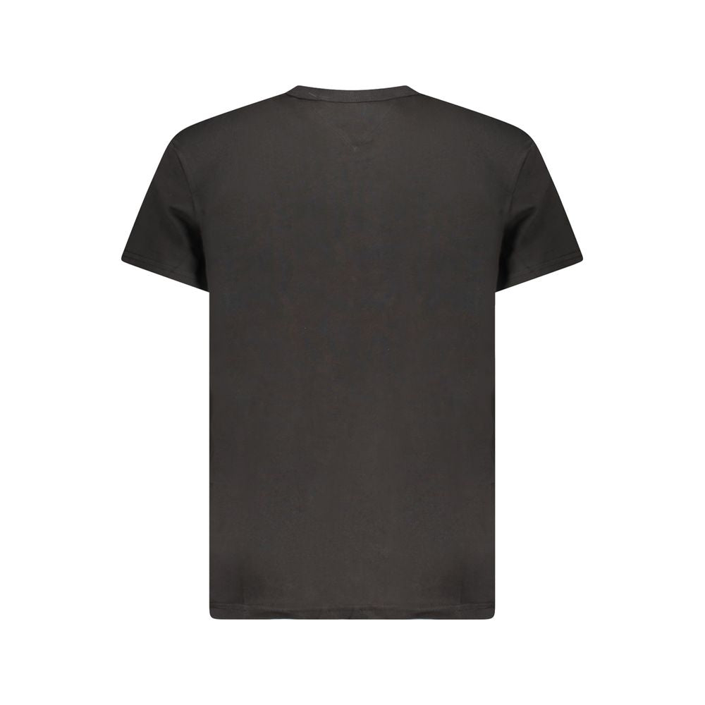 Schwarzes Herren-T-Shirt aus Baumwolle