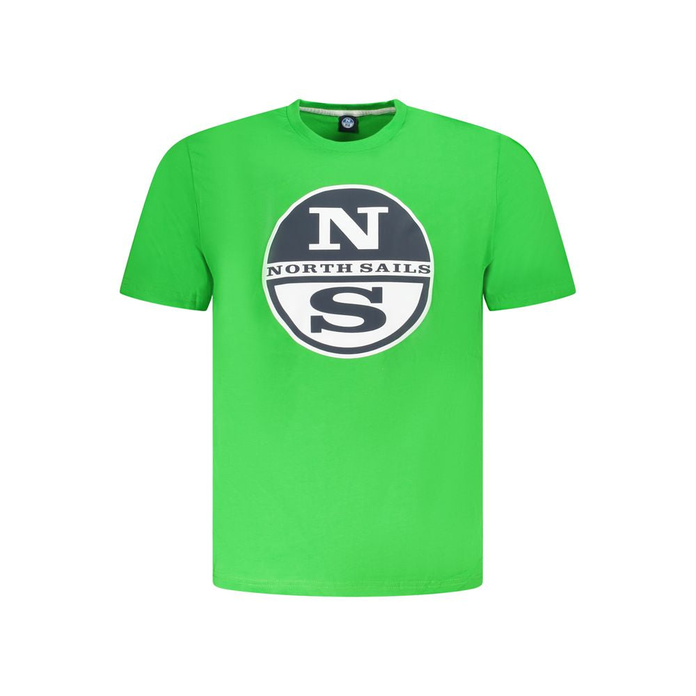Grünes Herren-T-Shirt aus Baumwolle