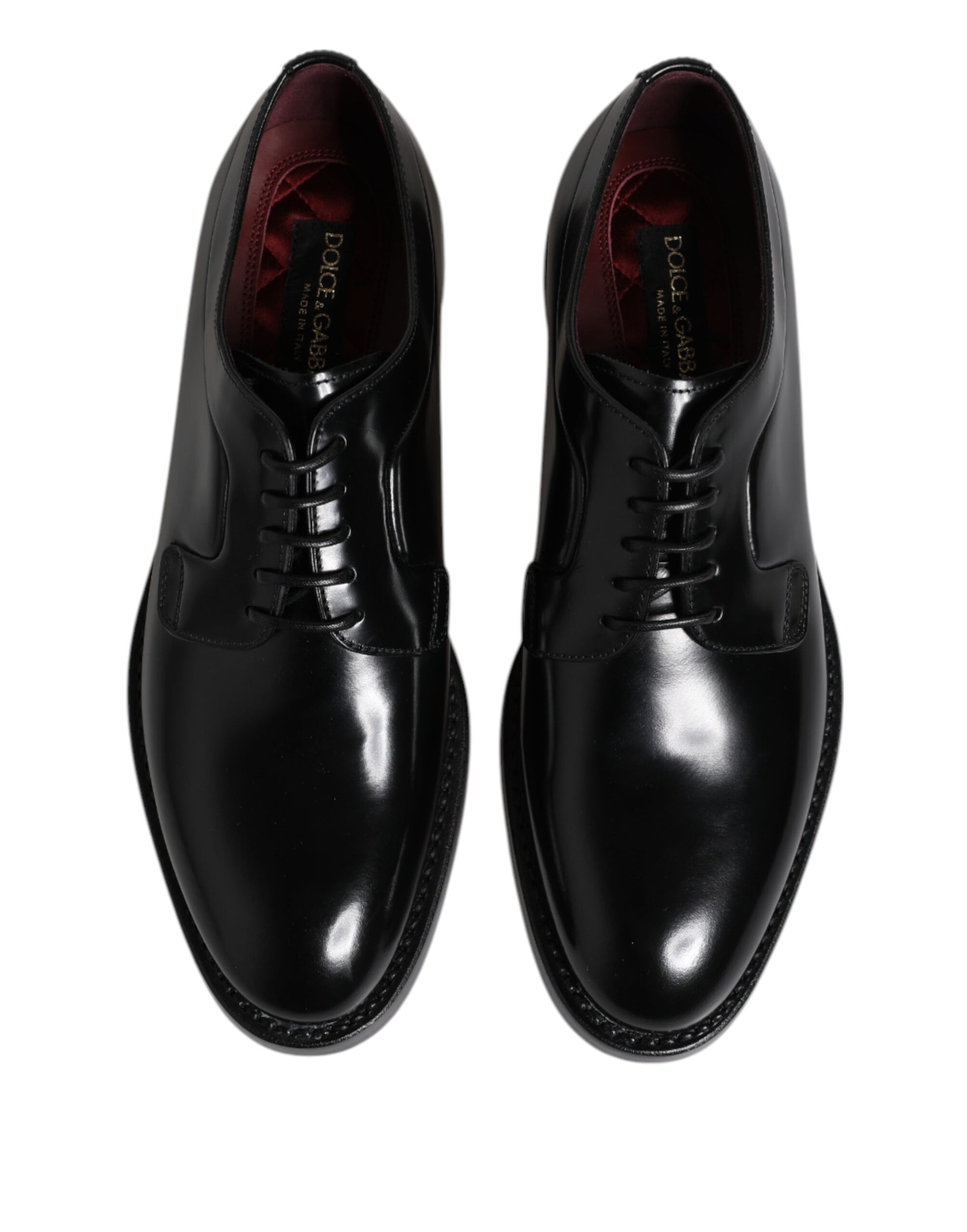 Schwarze Derby-Schnürschuhe aus Leder
