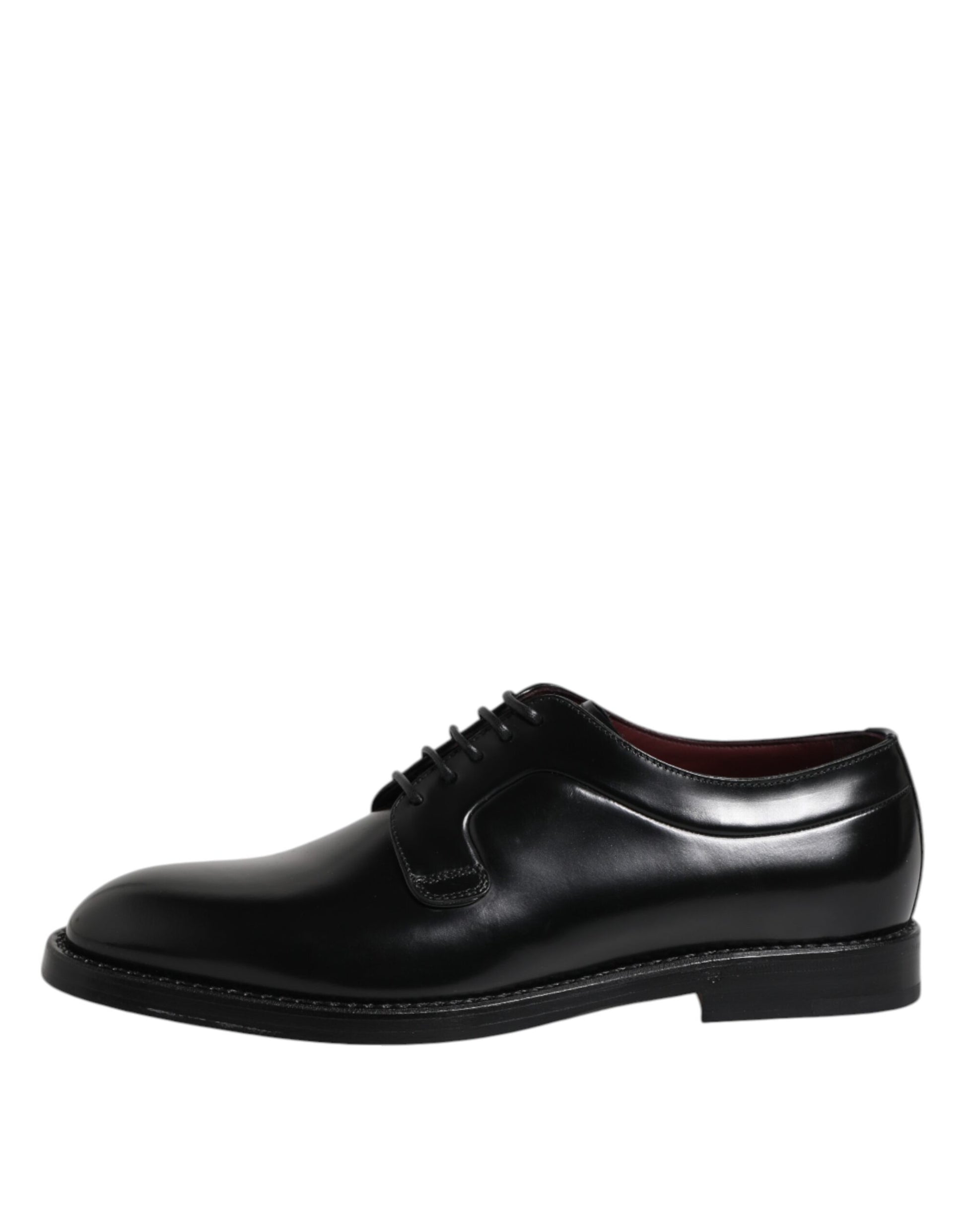Schwarze Derby-Schnürschuhe aus Leder