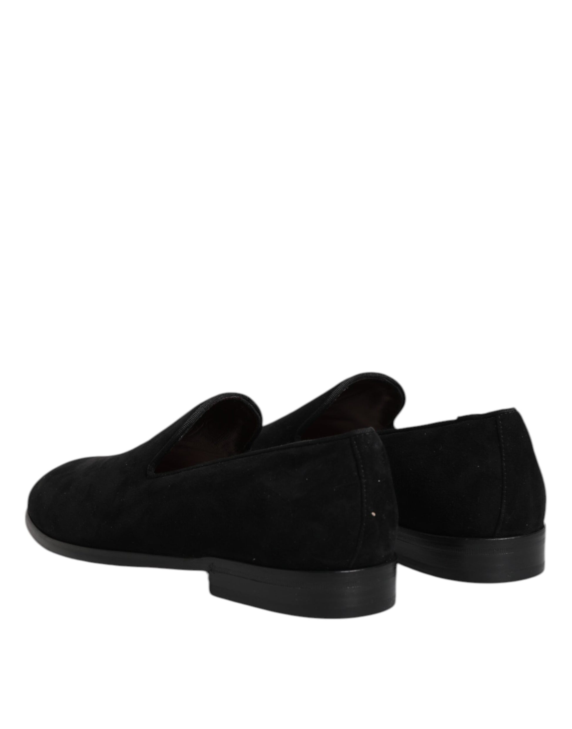 Schwarze Slipper aus Wildleder – formelle Schuhe