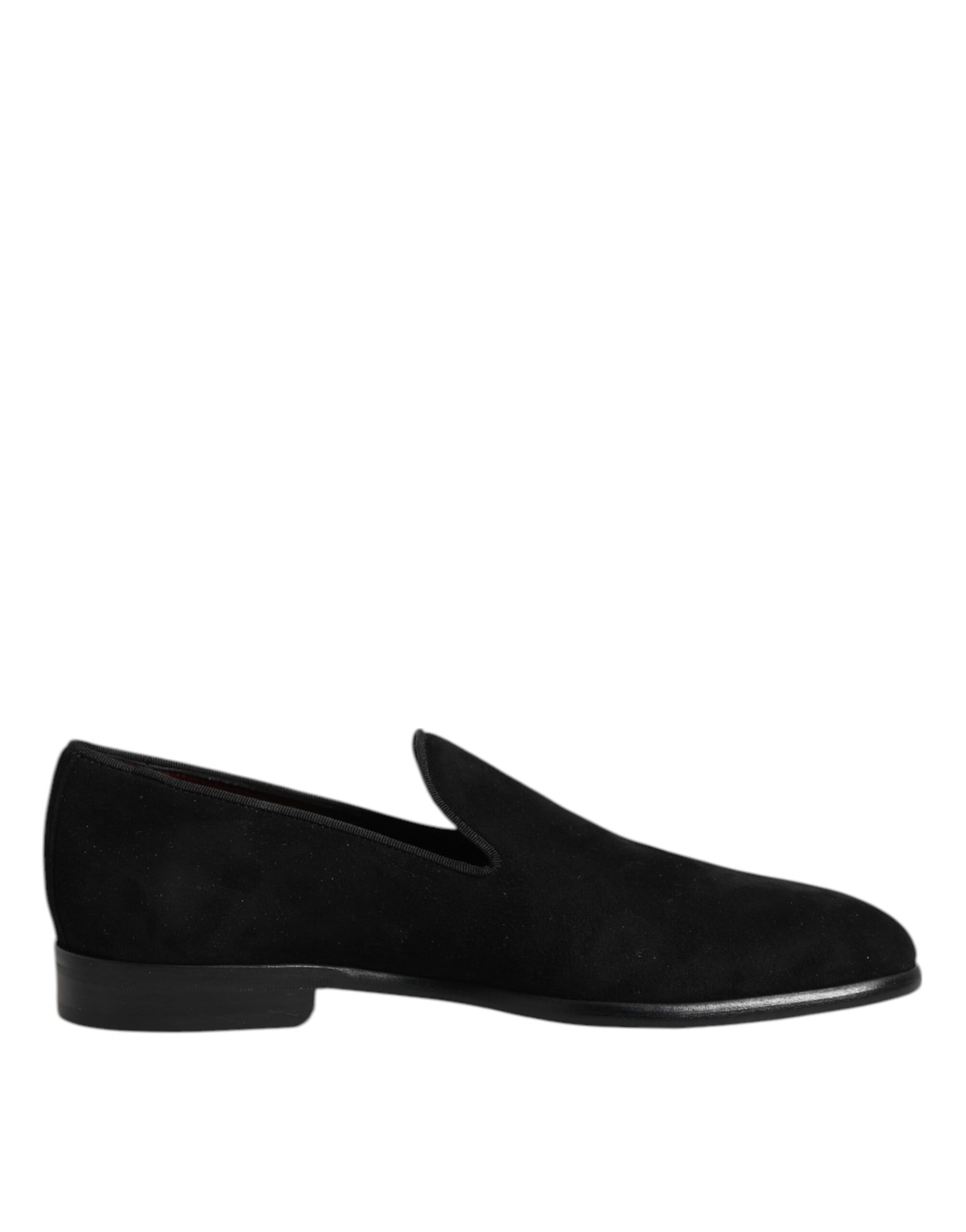 Schwarze Slipper aus Wildleder – formelle Schuhe