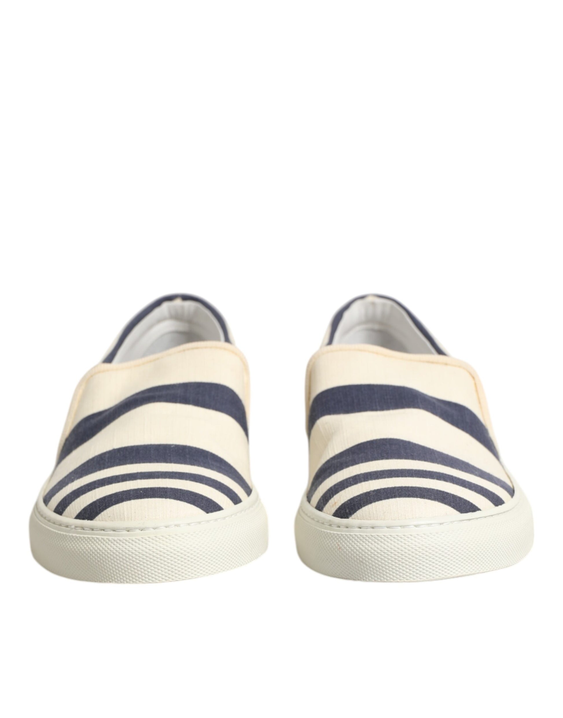 Blau Weiß Gestreiften Canvas Männer Low Top Casual Schuhe