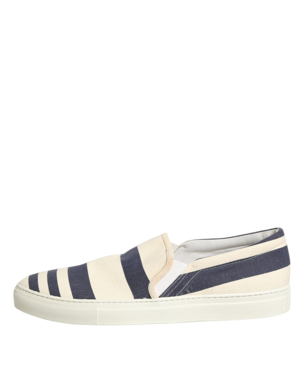 Blau Weiß Gestreiften Canvas Männer Low Top Casual Schuhe