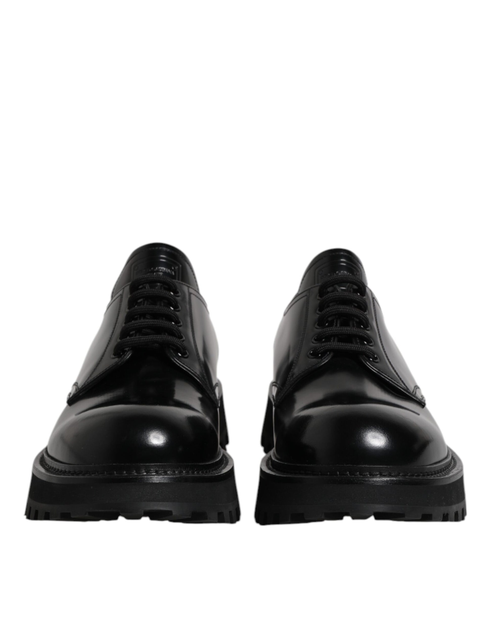 Schwarze Derby-Schnürschuhe aus Leder für Herren