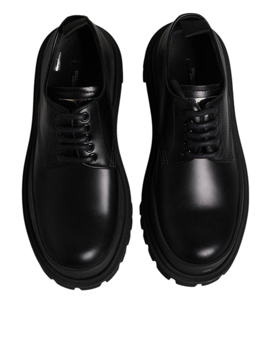 Schwarze Derby-Schnürschuhe aus Leder für Herren